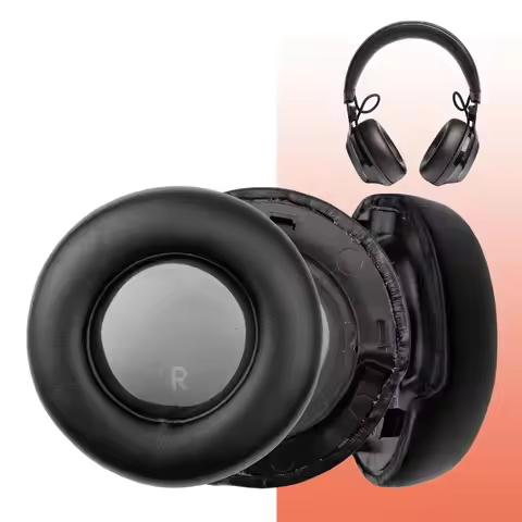 1 Pair Sponge Cushion Replacement Earpads Protein Leather Black Earmuf Soft for JBL Club 700BT 950NC