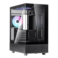 SilverStone LUCID 04 Panoramic Micro-ATX Case with 3 ARGB Fans & Tempered Glass Window