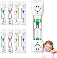 Hourglass Timer - 8 Pieces 3 Minute Sand Timer for Kids, Ideal for Brushing Teeth, Games, Cooking an