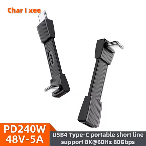 Type-C to Type-C 240W short-line fast charging USB4.0 80Gbps data transmission 8K60Hz soft and flexi