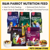 R&M Premium Bird Food All Parrot Feed Makanan Burung Parrot Food Cockatiel Love bird budgerigar food