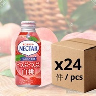 不二家 粒粒果肉白桃果汁飲品 果汁25% (桃味升級) 380g x 24 [原箱優惠]