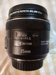 (85% New. 行貨. 停產) Canon EF 35mm F2.0 IS USM 單鏡反光機鏡頭 #other 過保 有盒 有產品記錄卡