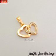 Latest Love Doable Pendant Available In Gold And Silver Color Women's Pendant Anti-Rust Anti-Fade An