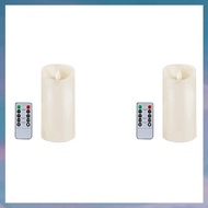 (XCTS) 2X Flickering Flameless Candles Battery Operated with Remote Control and Timer 3X6 Inch for I