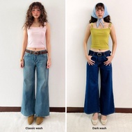 KANDA jeans :Moxy low-rise low-Waist Flared Legs