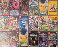 Switch Mario odyssey 卡比 新星同盟 海賊無雙4 阿爾宙斯 Pokémon let’s go 比卡超 Cuphead Arms 洛克人 megaman hollow knight Mario party Mario deluxe Mario maker Mario paper 鬼滅 英文版 童話森林 saints row 機戰30