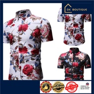 🔥 DK Boutique Men Summer Casual Flower Printed Shirt