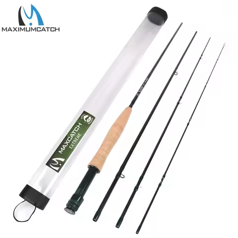 Maximumcatch Extreme Fly Fishing Rod 3/4/5/6/8 WT IM8 Carbon Fiber Medium-fast 4pc Fly Rod