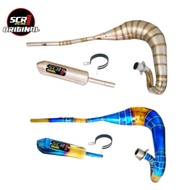 Ts100 Exhaust - Ts125 - Dt100 Titan Blue Original Scr1 Racing