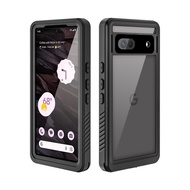 Google Pixel 7A Waterproof CaseEABUY Snowproof Dustproof Shockproof Built-in Screen Protector IP68 S