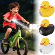 【OMALL】 Kids Bike Little Yellow Duck Horn Front Light with Remote Control Multifunctional Night Ridi