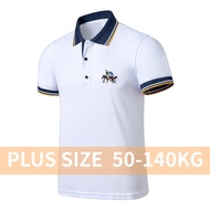 【Plus Size】9XL 8XL Men Summer Short Sleeve Lapel Embroidery Oversize Golf Business Polo Shirt