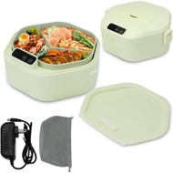 SL Nevnmoe Cordless Electric lunch box, Battery Powered Heated Lunch Box，Food Heate 1L Adjustable he
