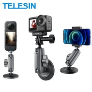 TELESIN Aluminum Alloy Magnetic 360° Adjustable 1/4 Adapter Action Camera Holder  For GoPro Insta360 DJI OSMO Action Smart Phone