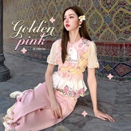 [Best Seller] ⚡ BLTชุดไทย ประยุกต์ Golden pink dress
