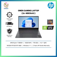 HP Gaming Laptop OMEN 16-N0036AX 16.1" QHD 165Hz Mica Silver ( Ryzen 7 6800H, 16GB, 1TB SSD, RTX3070Ti 8GB, W11 )