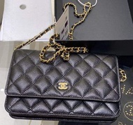 CHANEL WOC 荔枝皮黑金牛