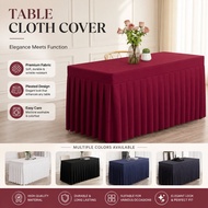 4Ft 6Ft Folding Table Skirting Table Cloth Cover Hotel Banquet Wedding Party Activity Table Decorate