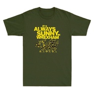 It'S Always Sunny Wrexham Wales Funny Dragon Play Football Vintage Men'S T-Shirt