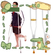 Ultra-Light Weight Underarm Crutch Cane Arm Support Adjustable Height Shoulder Saklay For Adult