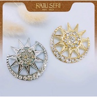Ratu Seri Dokoh Pin Bulan Bintang Kerongsang Bulan Sabit Brooch Songkok