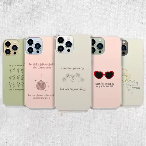 Folklore Taylor Song Lyrics Soft Phone Case for iPhone 16 11 12 13 15 14 Pro Max 8 7 Plus X XR Silic