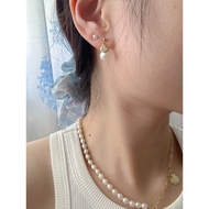 “SEA” 14k Gold-Filled Seashell with Pearl Earrings