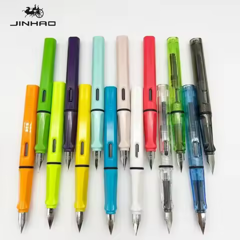 JINHAO 619 Fountain Pen High Quality Colors Student F EF Nib Ink Pen Calligraphy Pen Stationery Scho