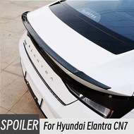 For Hyundai Elantra CN7 2021-2023 Car Rear Trunk Lid Lip Body Kit Spoiler Wings ABS Black Carbon Tu