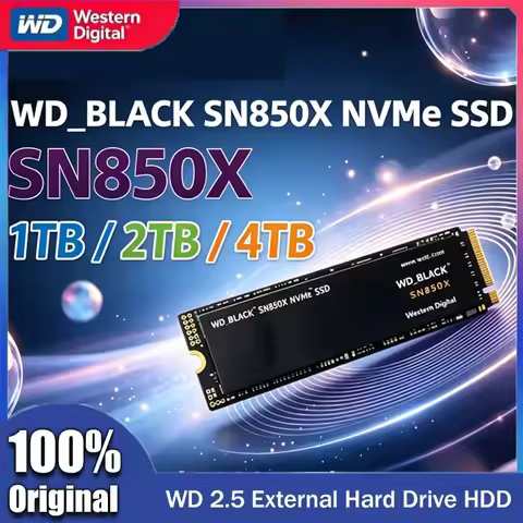 WD BLACK SN850X PCIe Gen4 X4 M.2 SSD Fast Loading 1TB 2TB 4TB NVMe Storage Disk for Gaming Notebook 