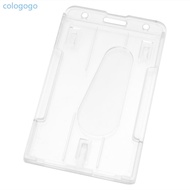 COLO Hard Plastic ID Access Card Cover Credit Card for Case Badge Holder Double Side