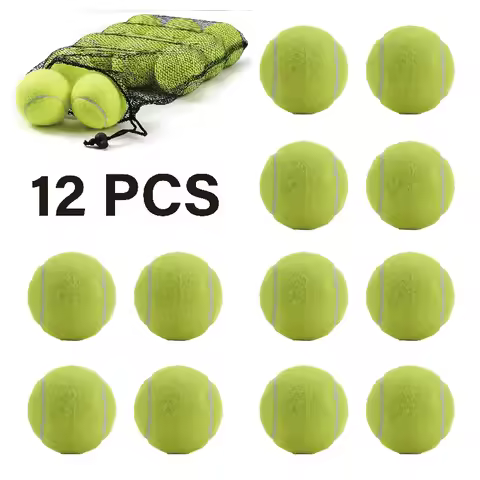 6/12 Pack Tennis Balls Advanced Training Tennis Balls for Beginner, Pet Dog Practice Tennis Balls wi