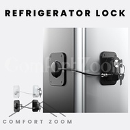 Fridge Lock with Keys, Cabinet Lock, Black Refrigerator Lock
