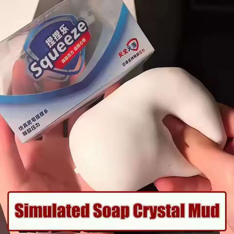Soap Ball Squishy Soap Stress Ball Fidget Crunchy Squeeze Ball Round Blocks Filled ASMR Anti Stress 