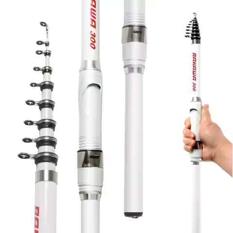 Durable Spinning Rock Fishing Rod Carbon Fiber Telescopic Feeder Pole Carp Pesca 1.5M 1.8M 2.1M-3.0M