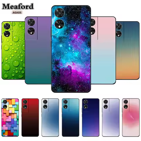 For TCL 505 Phone Case Color Gradient Back Cover Shield For Funda TCL 501 505 502 TCL501 TCL505 TCL5