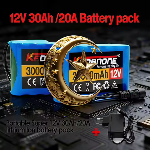 18650 12V 30000mah 3s2p Capacity DC 12.6v 30Ah 20Ah Portable Rechargeable Li-ion Battery for fishing