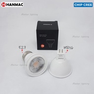 H77F 7 watt LED bulb lamp fitting E27 MR16 spotlight 220V 24 degrees 2700K 3000K 4000K 6500K hanmac 