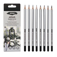 (Contents 8) Graphite Art Pencil Set 2H H HB B 2B 4B 6B 8B Kenko 8000-8S Pencil/ Drawing Art Set Com
