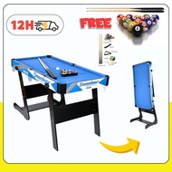 Foldable Snooker Table for Kids & Adults, Home Pool Table with Cues