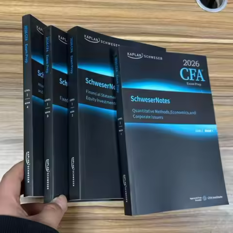 2026 CFA Level 1 Exam Prep: Schweser Notes for Quantitative Methods, Financial Statements, Equity,Fi