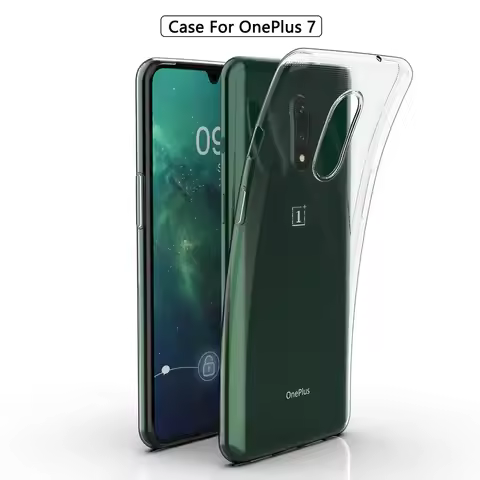Transparent Phone Case For OnePlus 7 Case One Plus 7 TPU Silicon Clear Fitted Bumper Soft Case for O