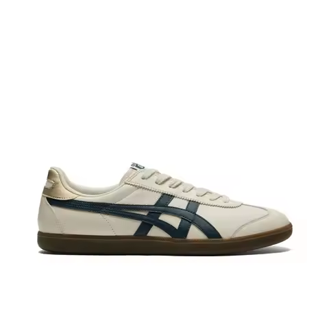 Onitsuka Tiger Tokuten Unisex Flat-Soled, Durable, Low-Top Skate Shoes in Beige & Navy Blue 1183C429