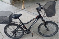 YOMANX 女式單車,24in, 6段速, 車後貨架,前後單車籃, luggage rack. 外賣單車