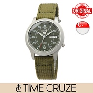 [Time Cruze] Seiko 5 SNK805K2 Classic Military Automatic Army Green Nylon Strap Men Watch SNK805K SNK805