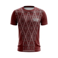 Pua Kumbu Sarawak Sublimation T-shirt Red Tshirt for Men Women Tribal Shirt Short Sleeve Jersey Vira
