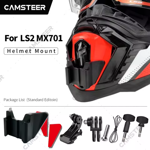 LS2 MX701 Customized Helmet Chin Mount for GoPro 13 12 11 DJI Action 6 5Pro Insta360 Ace Pro2 X5 X4 