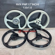 NVX NVX155 FULL CHOP ENKEI SPORT RIM PNP ENKEI 3 BATANG BLACK SUSU PUTIH 1.6X1.6 SIAP BEARING BUSH