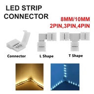 5PCS Free Soldering LED Connector 2 Pin 3 Pin 4 Pin I/T/L/X Shape Corner Connector 8MM/10MM for RGB 